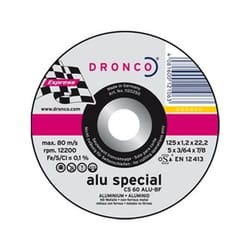 Disque à tronçonner - DRONCO - CS 60 Alu - 125 x 12 mm - Coupe précise - Métaux non-ferreux