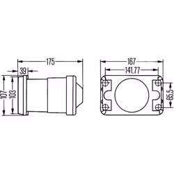 Projecteur principal HELLA 1BL 005 380-041