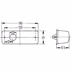 Feu clignotant supplémentaire HELLA 2BM 006 692-021 droite
