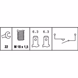 Contacteur, feux de recul HELLA 6ZF 003 272-011