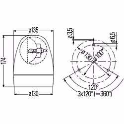 Gyrophare HELLA 2RL 007 337-011