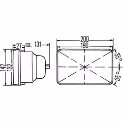 Projecteur principal HELLA 1AE 003 427-011