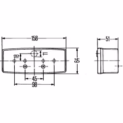 Feu clignotant HELLA 2BE 003 184-061 droite