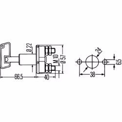 Coupe-batterie HELLA 6EK 002 843-013