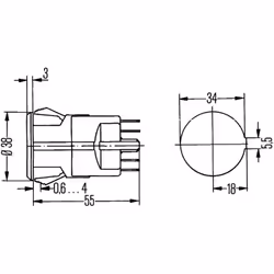 Interrupteur de signal de détresse HELLA 6HF 002 372-041