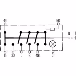 Interrupteur de signal de détresse HELLA 6HF 003 916-011