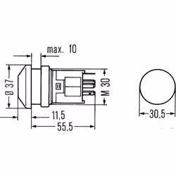 Interrupteur de signal de détresse HELLA 6HF 003 916-031