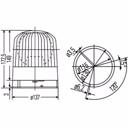 Gyrophare HELLA 2RL 007 550-001