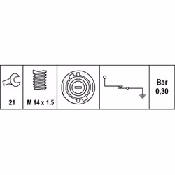 Pressostat d'huile HELLA 6ZL 007 675-001