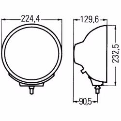 Projecteur longue portée HELLA 1F8 007 560-051, gauche, droite