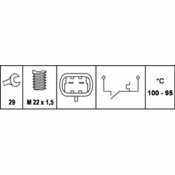 Interrupteur de température, ventilateur de radiateur HELLA 6ZT007 807-001 - Vue supplémentaire 4