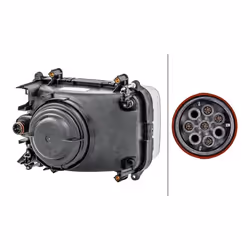 HELLA 1LG 007 660-031 Phares gauche H4, W5W Halogène 24 pour circulation à gauche