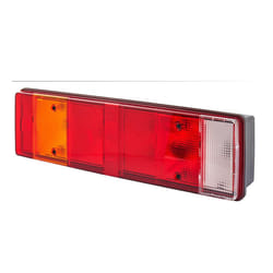 HELLA 2VD 008 204-071 Feu arrière gauche P21W, R5W noir 12, 24 sans ampoules avec porte-lampe MAN: F 2000, SCANIA: 3 - series