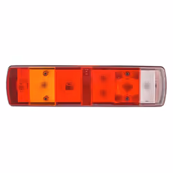 HELLA 2VD 008 205-021 Feu arrière droit P21W, R5W noir 12, 24 sans ampoules avec porte-lampe SCANIA: 4 - series