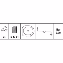 Pressostat d'huile HELLA 6ZL 008 280-031