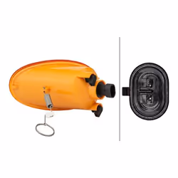 HELLA 2BA 270 016-041 Clignotant jaune avant droite avec ampoule, avec porte-lampe H21W Halogène 12 FIAT: Multipla