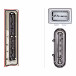 HELLA 2SK 008 208-051 Feu arrière gauche P21W, PY21W, R5W 12 sans ampoules avec porte-lampe IVECO: DAILY 3 Kasten/Kombi, DAILY 3 Bus