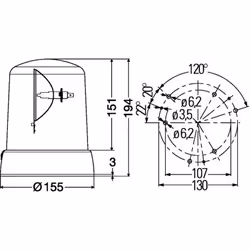 Gyrophare HELLA 2RL 008 061-101