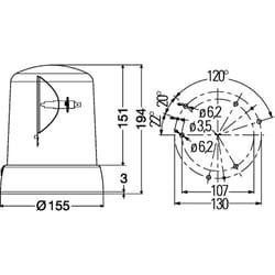 Gyrophare HELLA 2RL 008 061-111