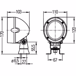 Lampe de travail HELLA 1GM 996 134-071