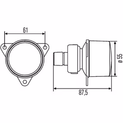Feu clignotant HELLA 2BA 008 221-001