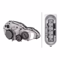 HELLA 1DR 007 984-091 Phares gauche PY21W, H7/H7, W5W Halogène 12 transparent pour circulation à droite MERCEDES-BENZ: Classe C Coupé