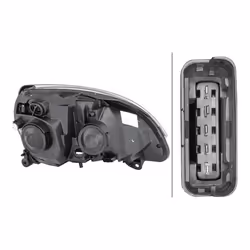 HELLA 1DB 008 461-191 Phares gauche H7/H1, W5W, PY21W, H7, H1 12 transparent pour circulation à droite RENAULT: CLIO 2, CLIO 2 Kasten