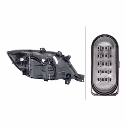 HELLA 1LH 246 047-071 Phares gauche W5W, PY21W, H7/H3/H7 Halogène 12 transparent pour circulation à gauche MERCEDES-BENZ: Sprinter 3-T Van