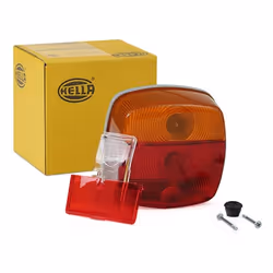 Feu arrière; HELLA; gauche, droit P21W, R10W 24, 12 sans ampoules avec porte-lampe; pour IVECO, MAGIRUS-DEUTZ, MERCEDES-BENZ; ...