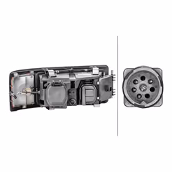 Phares; HELLA; gauche W5W, H7/H7, P21W Halogène 24 orange pour circulation à droite; pour MAN; E128042, 81251016289
