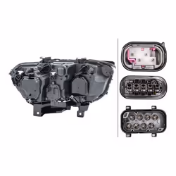 Phares; HELLA; gauche P21W, D2S/H7, D2S, H7 Halogène, Bi-Xenon 12 orange pour circulation à droite; pour BMW; 63126917115, 63 ...