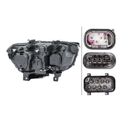 HELLA 1EL 158 075-011 Phares gauche P21W, D2S/H7, D2S, H7 Halogène, Bi-Xenon 12 orange pour circulation à droite BMW: 7
