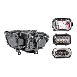 HELLA 1LL 158 086-011 Phares droit PY21W, D2S/H7, D2S, H7 Bi-Xenon, Halogène 12 transparent pour circulation à gauche BMW: 7
