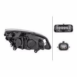 HELLA 1EG 008 862-171 Phares gauche PY21W, W5W, H7/H1, H7, H1 Halogène 12 transparent pour circulation à droite RENAULT: GRAND SCENIC 2, SCENIC 2