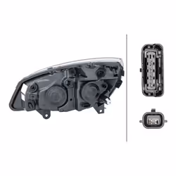 HELLA 1EG 008 862-181 Phares droit H7/H1, PY21W, W5W, H7, H1 Halogène 12 transparent pour circulation à droite RENAULT: GRAND SCENIC 2, SCENIC 2
