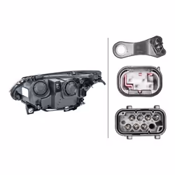 HELLA 1EF 008 673-081 Phares droit W5W, H7/H7, PY21W Halogène 12 limpide transparent pour circulation à droite BMW: 5 Berline, 5 Touring
