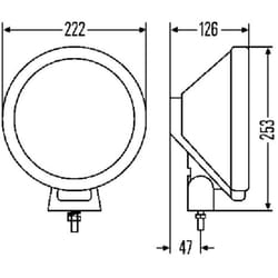 Projecteur longue portée HELLA 1F8 006 800-311
