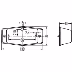 Feu clignotant supplémentaire HELLA 2BM 001 321-001