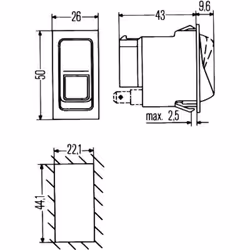 Interrupteur HELLA 6FH 004 570-521