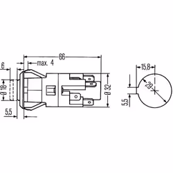 Interrupteur de signal de détresse HELLA 6HF 001 579-011