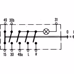 Interrupteur de signal de détresse HELLA 6HF 001 579-011