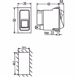 Interrupteur de signal de détresse HELLA 6HH 004 570-451