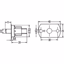 Interrupteur, contacteur de porte HELLA 6ZF 003 549-001