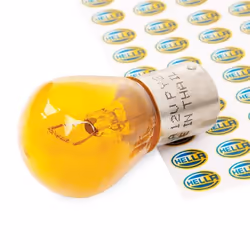 Ampoule, feu clignotant; HELLA; 12 21 PY21W Halogène; pour RENAULT, CITROËN, PEUGEOT, MERCEDES-BENZ, VOLKSWAGEN; 3006119, 724 ...