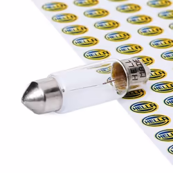 Ampoule, feu éclaireur de plaque; HELLA; 12 5 C5W Halogène; pour BMW, AUDI, RENAULT, VOLKSWAGEN, MERCEDES-BENZ; 02333730, 18E ...