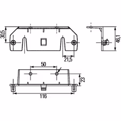 Support, feu de position latéral HELLA 8HG 160 409-002