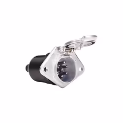 Caractéristiques : En métal Avec couvercle Charge maxi à 24 V ==>, 15 A Détails : Prise 7 pôles à encastrer métal 8JB.003.834 ...