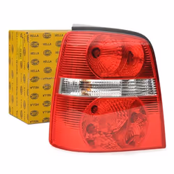 Feu arrière; HELLA; gauche P21W, PY21W, R5W 12 limpide, Rouge avec ampoules avec porte-lampe; pour VOLKSWAGEN, VW; E11364, 1T ...
