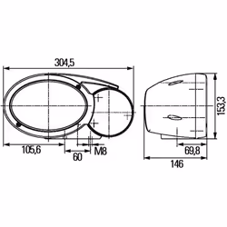 Projecteur principal HELLA 1EB 996 167-041