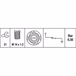 Pressostat d'huile HELLA 6ZL 003 259-741